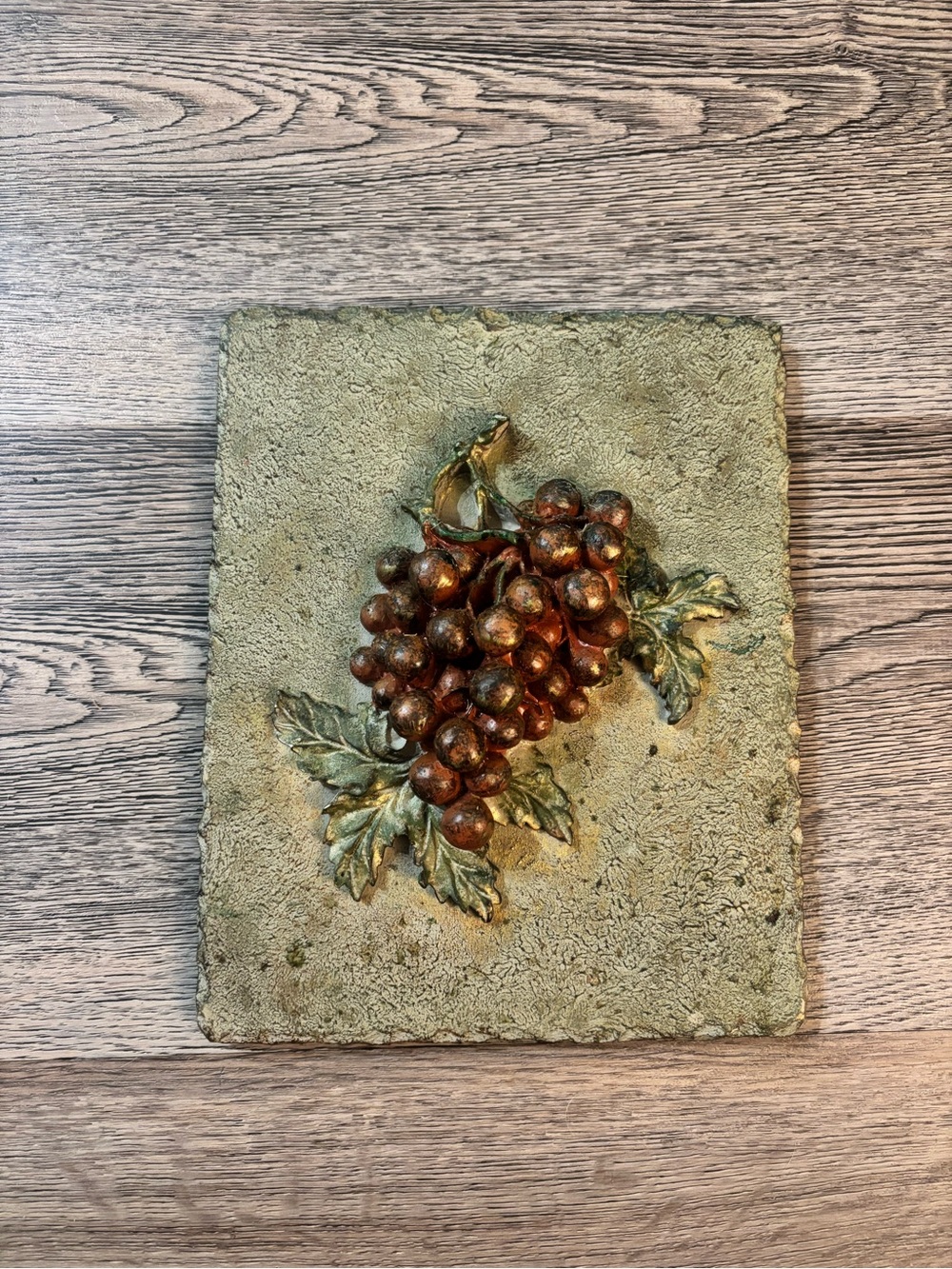 Decorative 3-D Grape Relief Wall Art - heavy resin